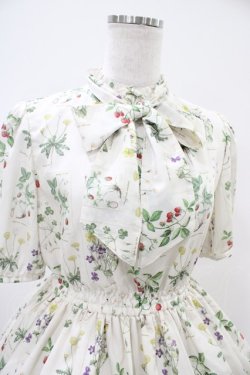 画像4: Melody BasKet / 植物図鑑ボウタイワンピース M アイボリー H-25-10-20-1029-LO-OP-KB-ZH