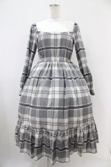 Melody BasKet / Melodyタータンティアードワンピース M グレー H-25-10-20-1031-LO-OP-KB-ZH
