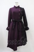 axes femme POETIQUE / バイカラーアシメデザインワンピース M パープル H-25-10-21-029-AX-OP-NS-ZH