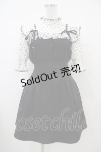 Rojita / ハートドットレースアップ半袖ワンピース Free ブラック H-25-10-21-032-LO-OP-NS-ZH