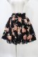 画像1: mille fille closet by LODISPOTTO / ロイヤルビッグローズスカート S ブラック H-25-10-21-037-LO-SK-NS-ZH (1)