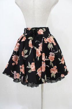 画像2: mille fille closet by LODISPOTTO / ロイヤルビッグローズスカート S ブラック H-25-10-21-037-LO-SK-NS-ZH