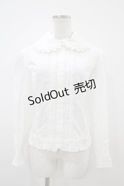 画像1: metamorphose / はしごレースリボンブラウス Free オフ H-25-10-21-048-ME-BL-NS-ZH