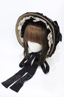 画像1: Hoshibako Works / 西洋人形魔法ボンネット  ブラック H-25-10-21-007-LO-AC-NS-ZH