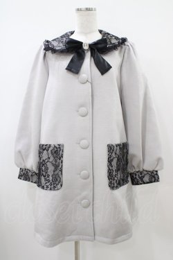 画像1: Ank Rouge / リボンレースドーリーコート M ブルー H-25-10-21-062-CA-CO-NS-ZH