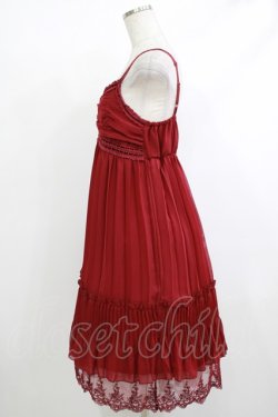 画像2: axes femme / プリーツキャミワンピース M ワイン H-25-10-21-1025-AX-OP-NS-ZH