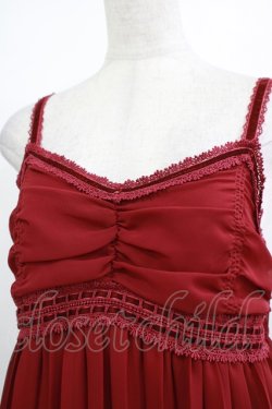 画像4: axes femme / プリーツキャミワンピース M ワイン H-25-10-21-1025-AX-OP-NS-ZH
