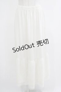 axes femme / 選べる着丈レースペチスカート L 生成り H-25-10-21-1029-AX-SK-NS-ZH