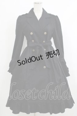 画像1: ALICE and the PIRATES / Gladiolus emblemトレンチコート Free ブラック H-25-10-21-1004-PA-CO-NS-ZH