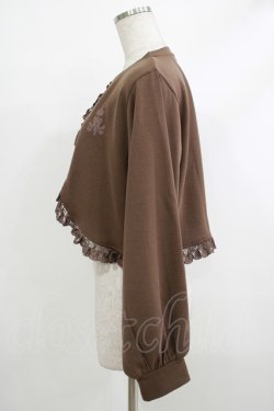 画像2: m petit by misako / MSKバラBフリルボレロ L ブラウン H-25-10-21-1052-LO-TO-NS-ZH