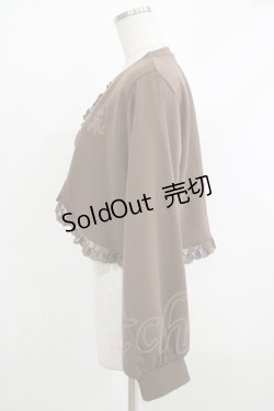 画像2: m petit by misako / MSKバラBフリルボレロ L ブラウン H-25-10-21-1052-LO-TO-NS-ZH