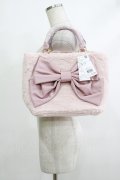 axes femme / リボンデザインファーバッグ  ピンク H-25-10-21-1063-AX-BG-NS-ZH