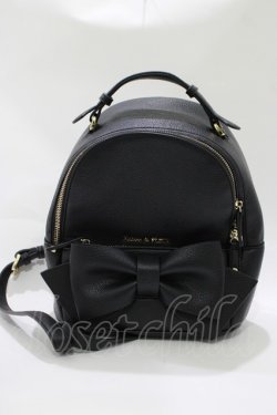 画像2: Maison de FLEUR / ビッグリボンリュック  ブラック H-25-10-21-1064-LO-BG-NS-ZH