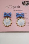 画像2: m petit by misako / AMリボンフラワーイヤリング  サックス H-25-10-21-1070-LO-AC-NS-ZH (2)