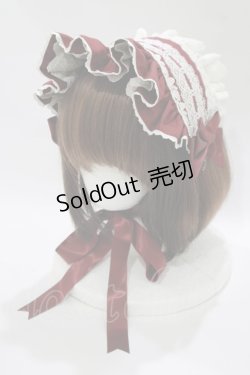 画像1: ALICE and the PIRATES / My Dear Dollフリルヘッドドレス  ボルドー H-25-10-21-1071-PA-AC-NS-ZH