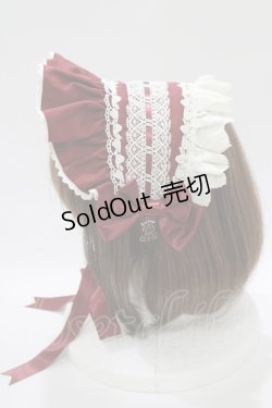 画像2: ALICE and the PIRATES / My Dear Dollフリルヘッドドレス  ボルドー H-25-10-21-1071-PA-AC-NS-ZH