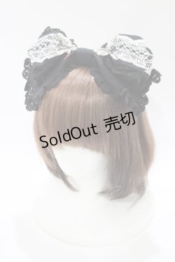 画像1: ALICE and the PIRATES / The END of immortal EDEN柄カチューシャ  ブラック H-25-10-21-1074-PA-AC-NS-ZH