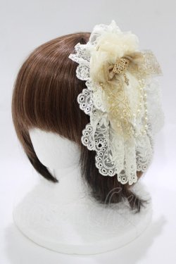 画像1: BABY,THE STARS SHINE BRIGHT / Julietのためのソネットレースカクテルヘッドドレス  生成り H-25-10-21-1075-BA-AC-NS-ZH