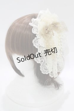 画像1: BABY,THE STARS SHINE BRIGHT / Julietのためのソネットレースカクテルヘッドドレス  生成り H-25-10-21-1075-BA-AC-NS-ZH