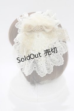 画像2: BABY,THE STARS SHINE BRIGHT / Julietのためのソネットレースカクテルヘッドドレス  生成り H-25-10-21-1075-BA-AC-NS-ZH