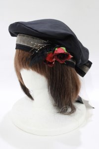 ALICE and the PIRATES / 聖歌隊ベレー帽  ブラック H-25-10-21-1076-PA-AC-NS-ZH