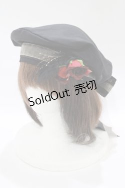 画像1: ALICE and the PIRATES / 聖歌隊ベレー帽  ブラック H-25-10-21-1076-PA-AC-NS-ZH