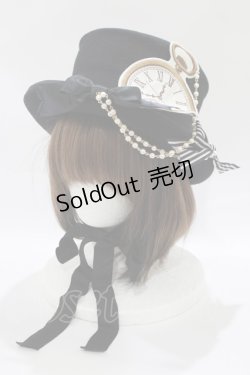画像1: ALICE and the PIRATES / Milky Rail Train clockシルクハット  ブラック H-25-10-21-1081-PA-AC-NS-ZH