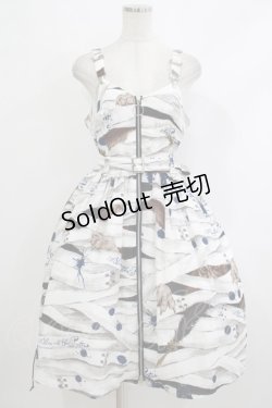 画像1: ALICE and the PIRATES / Wolf the ripper柄ジャンパースカート Free ネイビー H-25-10-21-1008-PA-OP-NS-ZH