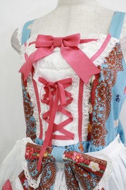 画像4: BABY,THE STARS SHINE BRIGHT / Pastoral Decoration Palette柄エプロンジャンパースカート Free ターコイズ H-25-10-21-1009-BA-OP-NS-ZH