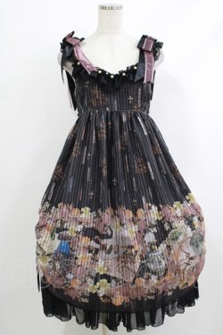 画像1: ALICE and the PIRATES / Victorian tear bottle柄ジャンパースカートII Free ブラック H-25-10-21-1012-PA-OP-NS-ZH