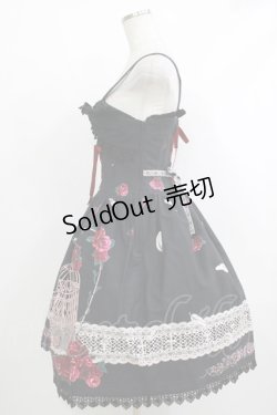 画像2: ALICE and the PIRATES / The END of immortal EDEN柄ジャンパースカートI Free ブラック H-25-10-21-1014-PA-OP-NS-ZH