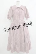 m petit by misako / AM*ギンガムCHKワンピース L レッド H-25-10-21-1017-LO-OP-NS-ZH