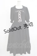 m petit by misako / AMレースアップワンピース L ブラック H-25-10-21-1019-LO-OP-NS-ZH