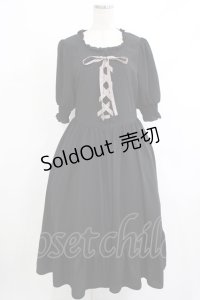 m petit by misako / AMレースアップワンピース L ブラック H-25-10-21-1019-LO-OP-NS-ZH