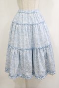 m petit by misako / NINA'S RVパニエスカート M サックス/アイボリー リバーシブル H-25-10-21-1020-LO-SK-NS-ZH