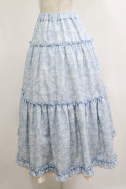 画像2: m petit by misako / NINA'S RVパニエスカート M サックス/アイボリー リバーシブル H-25-10-21-1020-LO-SK-NS-ZH