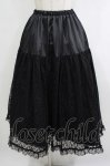 画像1: ALICE and the PIRATES / レースロングペチコート Free ブラック H-25-10-21-1023-PA-SK-NS-ZH (1)