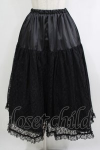 ALICE and the PIRATES / レースロングペチコート Free ブラック H-25-10-21-1023-PA-SK-NS-ZH