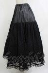 画像2: ALICE and the PIRATES / レースロングペチコート Free ブラック H-25-10-21-1023-PA-SK-NS-ZH (2)