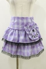QOOZA / Kuromi mini skirt  ラベンダー H-25-10-21-2008-PU-SK-KB-ZH