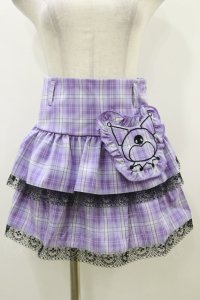 QOOZA / Kuromi mini skirt  ラベンダー H-25-10-21-2010-PU-SK-KB-ZH