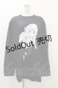 QOOZA / 東京喰種×QOOZA鈴屋什造 L/S TEE  ブラック H-25-10-21-2021-PU-TO-KB-OS