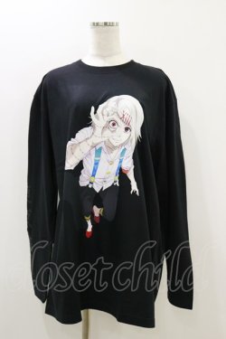 画像1: QOOZA / 東京喰種×QOOZA鈴屋什造 L/S TEE  ブラック H-25-10-21-2022-PU-TO-KB-ZH