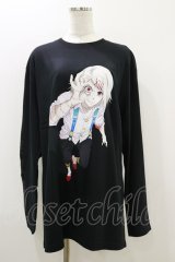 QOOZA / 東京喰種×QOOZA鈴屋什造 L/S TEE  ブラック H-25-10-21-2023-PU-TO-KB-OS