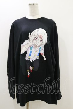 画像1: QOOZA / 東京喰種×QOOZA鈴屋什造 L/S TEE  ブラック H-25-10-21-2024-PU-TO-KB-ZH