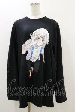 画像1: QOOZA / 東京喰種×QOOZA鈴屋什造 L/S TEE  ブラック H-25-10-21-2026-PU-TO-KB-ZH