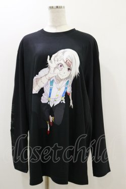 画像1: QOOZA / 東京喰種×QOOZA鈴屋什造 L/S TEE  ブラック H-25-10-21-2027-PU-TO-KB-ZH
