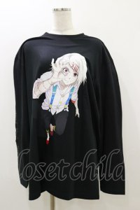 QOOZA / 東京喰種×QOOZA鈴屋什造 L/S TEE  ブラック H-25-10-21-2029-PU-TO-KB-ZS