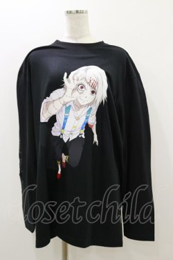 画像1: QOOZA / 東京喰種×QOOZA鈴屋什造 L/S TEE  ブラック H-25-10-21-2029-PU-TO-KB-ZH
