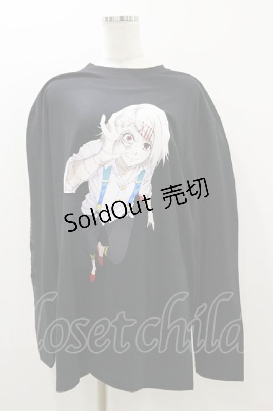 画像1: QOOZA / 東京喰種×QOOZA鈴屋什造 L/S TEE  ブラック H-25-10-21-2029-PU-TO-KB-ZS (1)